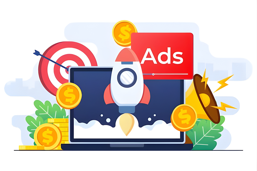 👉 Digital advertising campaign with online ads, targeting, and marketing growth